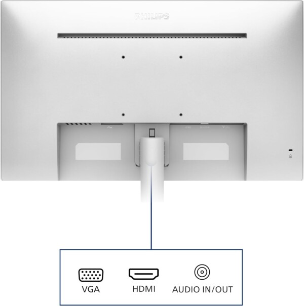 PHILIPS 241V8AW - 24" FHD Monitor with inbuilt Speakers (1920x1080, 75 Hz, VGA, HDMI) White - Image 4
