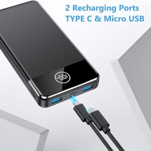 Power Bank Fast Charging 26800mAh, Portable Charger PD22.5W, PD3.0 QC4.0 USB-C/USB-A Output, Phone Battery Pack for iPhone 16 15 14 13 Plus Pro Max Mini, Glaxy