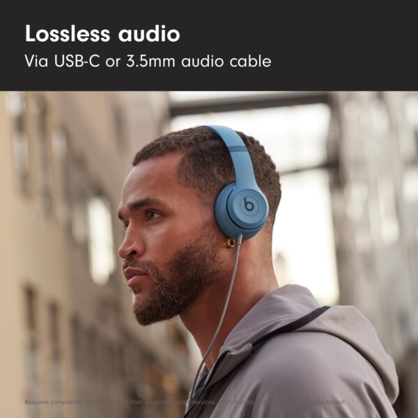 Beats Solo 4 – Wireless Bluetooth On-Ear Headphones, Apple & Android Compatible, Up to 50 hours of Battery Life – Slate Blue - Image 2