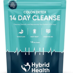 Hybrid Health Colon Cleanse | Rapid 14 Day Detox Supplement for Men & Women | Gut Health | Non GMO Gut Cleanse