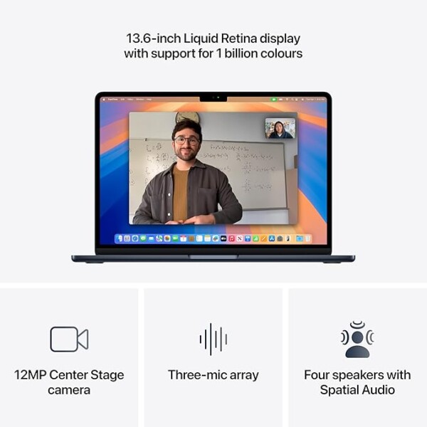 Apple 2025 MacBook Air 13-inch Laptop with M4 chip: Built for Apple Intelligence, 13.6-inch Liquid Retina Display, 16GB Unified Memory, 256GB SSD Storage, 12MP Center Stage Camera, Touch ID - Image 2