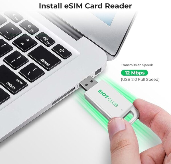 EIOTCLUB eSIM Card + Reader Kit – Unlimited eSIM Profiles, Global Roaming in EU & other 200+ Countries, Compatible with Android, iPhone, Tablets & Laptops - Image 6
