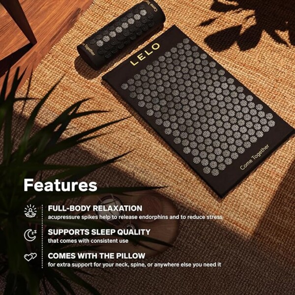 LELO Relax Body Mat - Acupressure Mat for Relaxation, Anxiety Relief Items, Acupressure Mat and Pillow Set, Stress Relief Gifts - Image 3