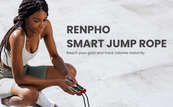 RENPHO Smart Skipping Rope with Counter, Adjustable Jump Ropes for Fitness, Skip Rope with APP Data Analysis, Workout Equipment for Women Men Adult Kids, Burn Calories, Boxing Jumping Rope, Gym, MMA
